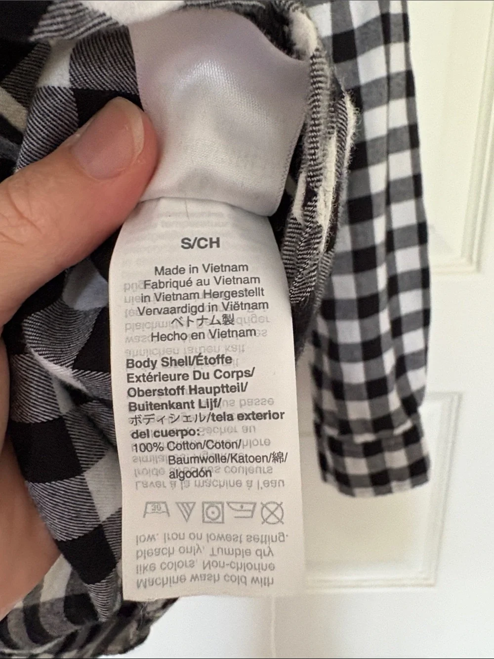 J. Crew Black and White Flannel Check Button-Down Casual Shirt